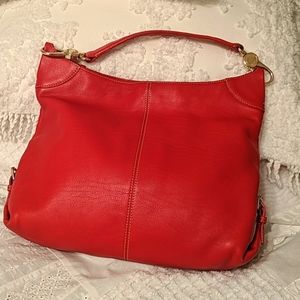 Dooney and Bourke Red Shoulder Hobo Bag